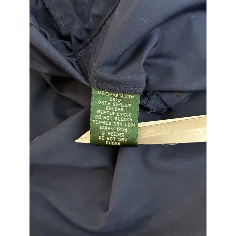 Ralph Lauren Jacket Women XL Blue LRL Zip Snap Trench Peacoat Windbreaker 0454 - Picture 10 of 16